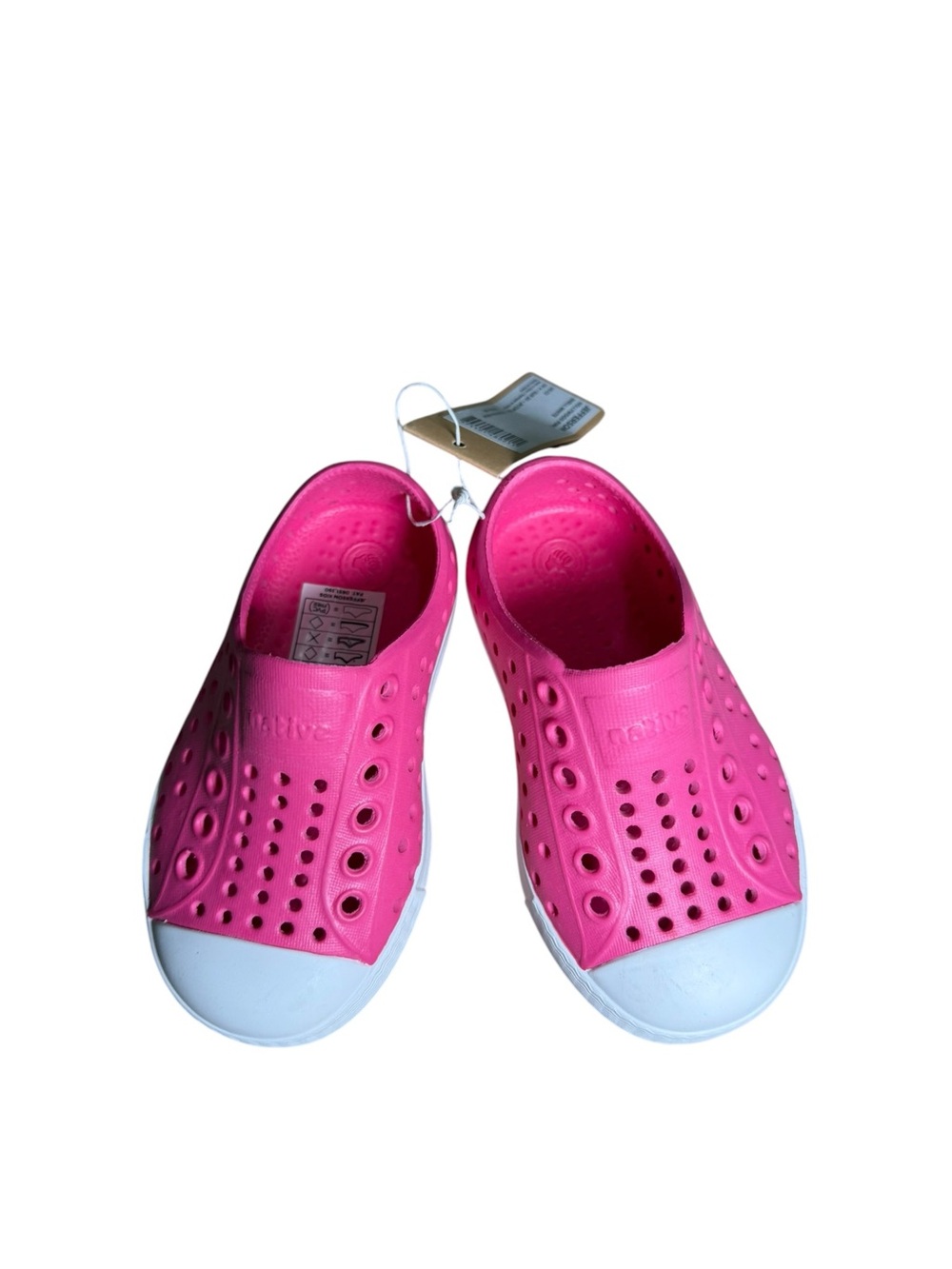Native Jefferson Kids Slip On Shoes Pink White NWT Size C5